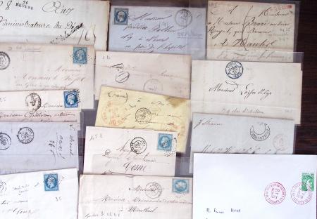 1821-1960, Lot de centaines de lettres allant de la