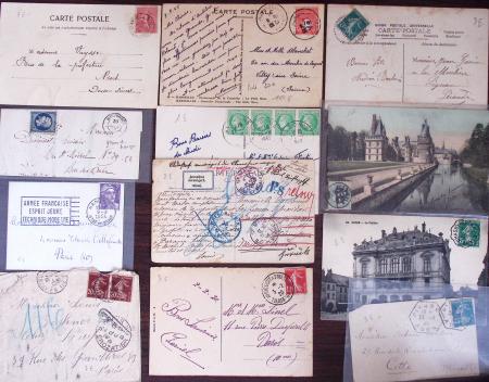 1821-1960, Lot de centaines de lettres allant de la