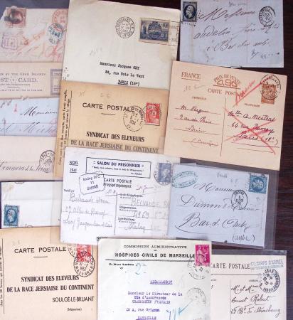 1821-1960, Lot de centaines de lettres allant de la
