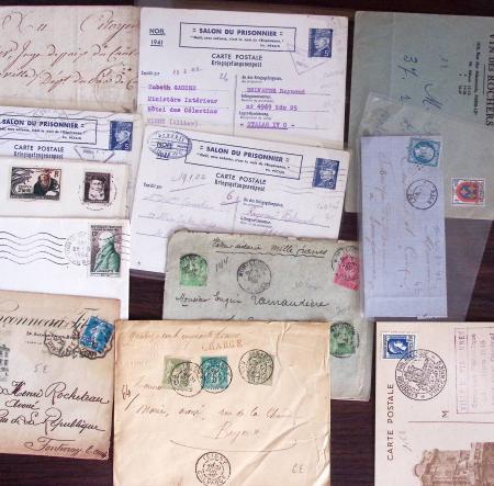 1821-1960, Lot de centaines de lettres allant de la
