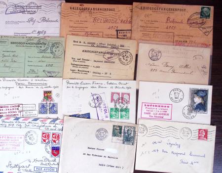 1821-1960, Lot de centaines de lettres allant de la