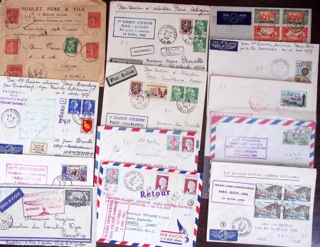 1821-1960, Lot de centaines de lettres allant de la