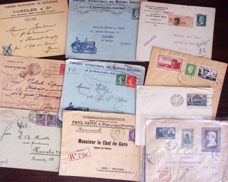 1821-1960, Lot de centaines de lettres allant de la