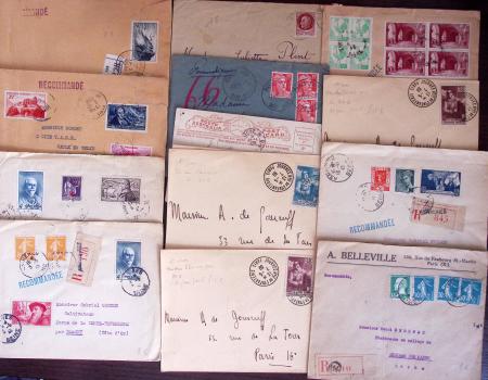 1821-1960, Lot de centaines de lettres allant de la