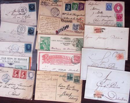 1821-1960, Lot de centaines de lettres allant de la
