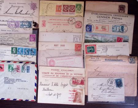 1821-1960, Lot de centaines de lettres allant de la