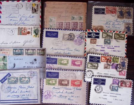 1821-1960, Lot de centaines de lettres allant de la
