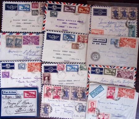 1821-1960, Lot de centaines de lettres allant de la
