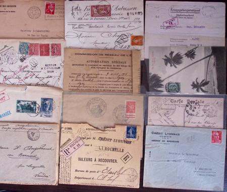 1821-1960, Lot de centaines de lettres allant de la