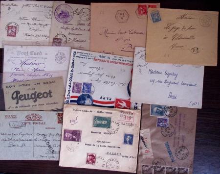 1821-1960, Lot de centaines de lettres allant de la