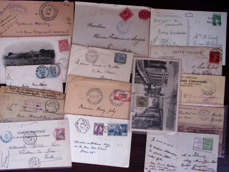 1821-1960, Lot de centaines de lettres allant de la