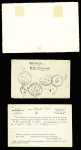 6 plis AFF type Sage avec OBL interessantes : CAD d'essai de la place de la Bourse, OBL US de l'expo de 1900 sur devant de lettre à en-tête, lettre pour Macao, CP précurseur des ETS Lambert à Beaune. TB