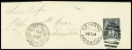 N°83 OBL duplex "US postal station Paris exposition 1900" (24 oct 1900) sur bande de journal. TB