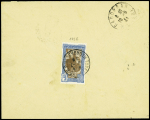 Madagascar n°190 + 191 en paire sur lettre recommandée pour Caudéran (Gironde) avec cachet rect rouge "premier courrier régulier aérien Madagascar - Europe" (Muller n°50) avec signatures de Lefèvre et Assollant