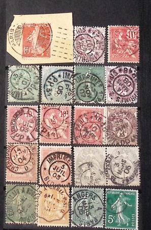 1849-1930 OBLITERATIONS, ensemble spécialisé dans 11
