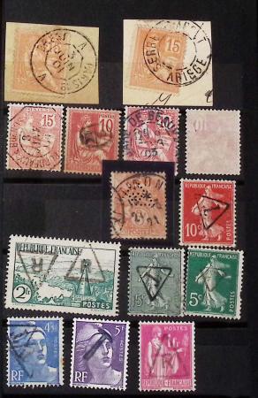 1849-1930 OBLITERATIONS, ensemble spécialisé dans 11