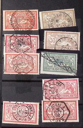 1849-1930 OBLITERATIONS, ensemble spécialisé dans 11