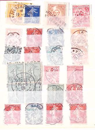 1849-1930 OBLITERATIONS, ensemble spécialisé dans 11