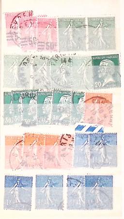 1849-1930 OBLITERATIONS, ensemble spécialisé dans 11