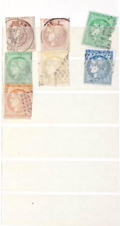 1849-1930 OBLITERATIONS, ensemble spécialisé dans 11