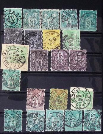 1849-1930 OBLITERATIONS, ensemble spécialisé dans 11