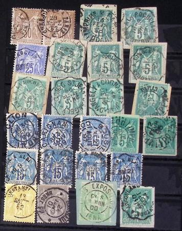1849-1930 OBLITERATIONS, ensemble spécialisé dans 11