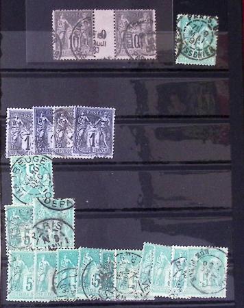 1849-1930 OBLITERATIONS, ensemble spécialisé dans 11