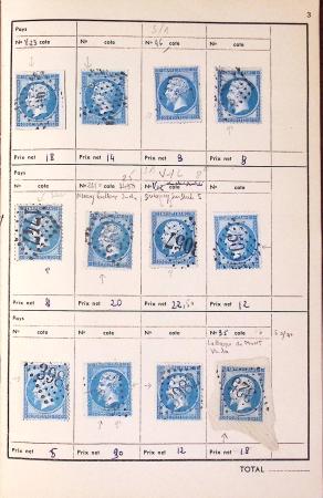 1849-1930 OBLITERATIONS, ensemble spécialisé dans 11