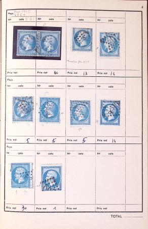 1849-1930 OBLITERATIONS, ensemble spécialisé dans 11