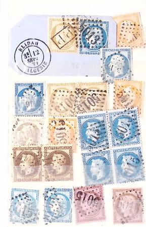 1849-1930 OBLITERATIONS, ensemble spécialisé dans 11