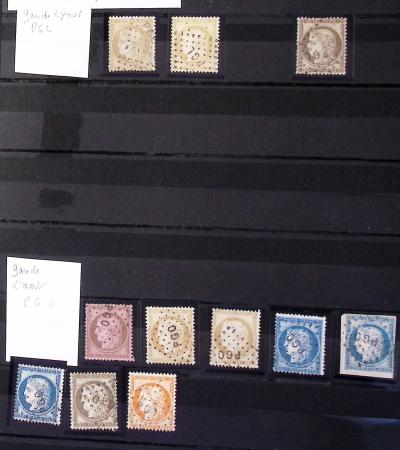 1849-1930 OBLITERATIONS, ensemble spécialisé dans 11
