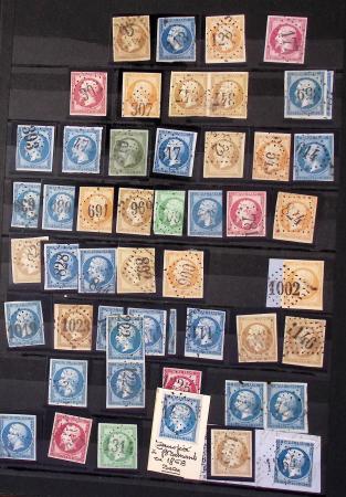 1849-1930 OBLITERATIONS, ensemble spécialisé dans 11