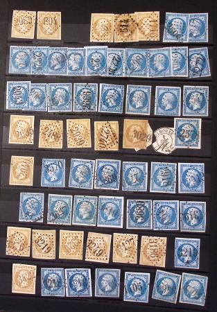 1849-1930 OBLITERATIONS, ensemble spécialisé dans 11