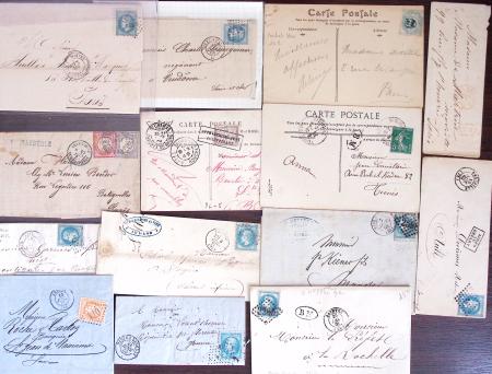 1830-1920, Lot de centaines de lettres avec une prédominance