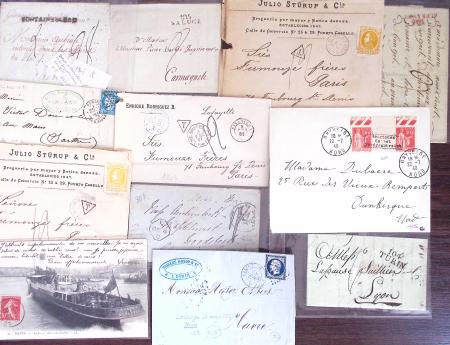 1830-1920, Lot de centaines de lettres avec une prédominance