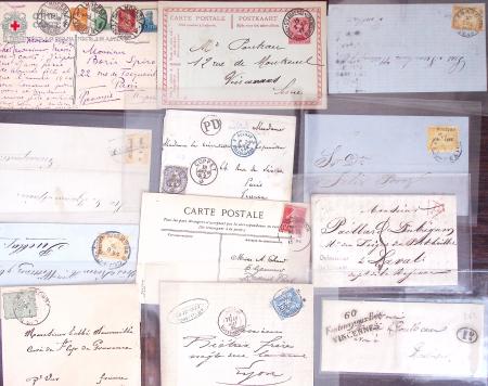 1830-1920, Lot de centaines de lettres avec une prédominance