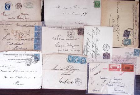 1830-1920, Lot de centaines de lettres avec une prédominance