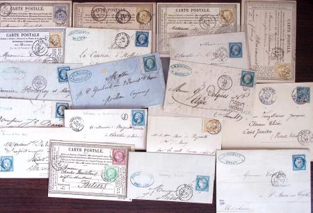 1830-1920, Lot de centaines de lettres avec une prédominance