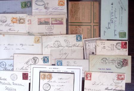 1830-1920, Lot de centaines de lettres avec une prédominance
