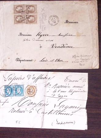 1830-1920, Lot de centaines de lettres avec une prédominance