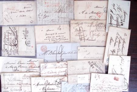 1830-1920, Lot de centaines de lettres avec une prédominance