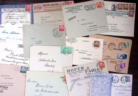 1750-1950, Environ 500 lettres majoritairement d'Alsace-Lorraine