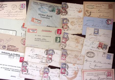 1750-1950, Environ 500 lettres majoritairement d'Alsace-Lorraine