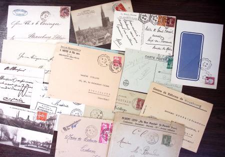 1750-1950, Environ 500 lettres majoritairement d'Alsace-Lorraine