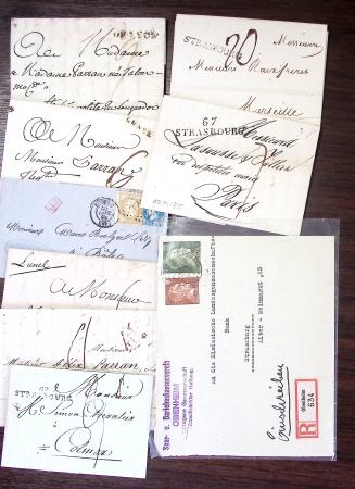 1750-1950, Environ 500 lettres majoritairement d'Alsace-Lorraine