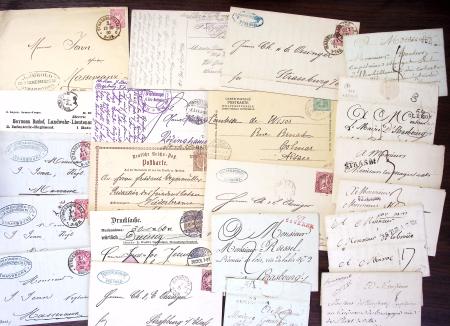 1750-1950, Environ 500 lettres majoritairement d'Alsace-Lorraine