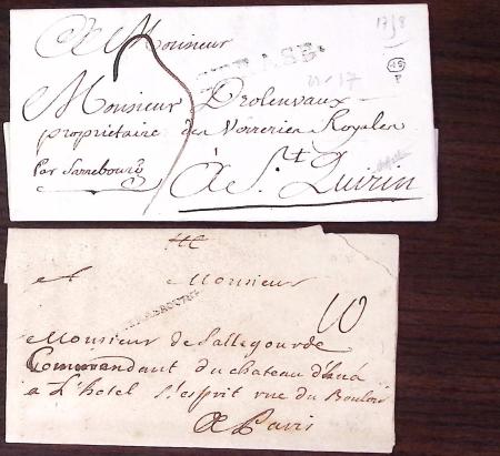 1750-1950, Environ 500 lettres majoritairement d'Alsace-Lorraine
