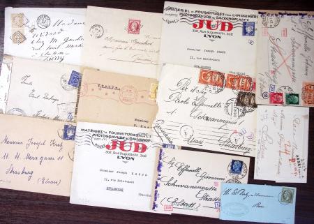 1750-1950, Environ 500 lettres majoritairement d'Alsace-Lorraine
