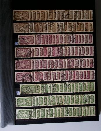 1859-1940, Ensemble de neufs et d'obl. en 19 classeurs