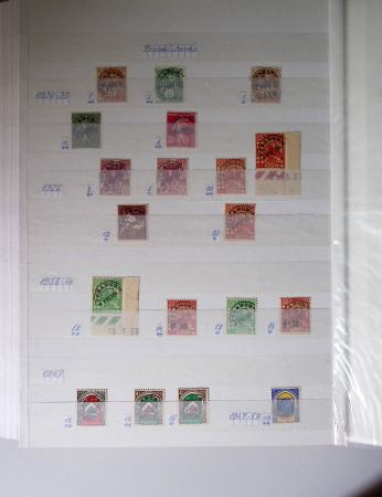 1859-1940, Ensemble de neufs et d'obl. en 19 classeurs